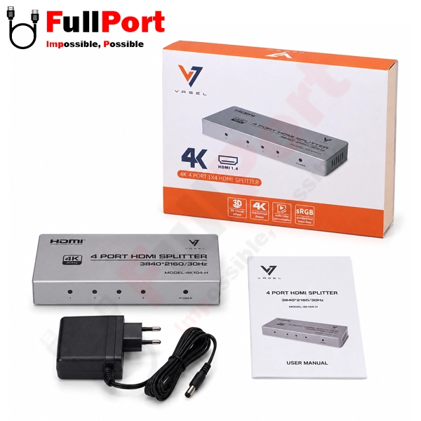 اسپلیتر HDMI 1×4 واصل مدل VSL-4K-104H — تصویر ۶