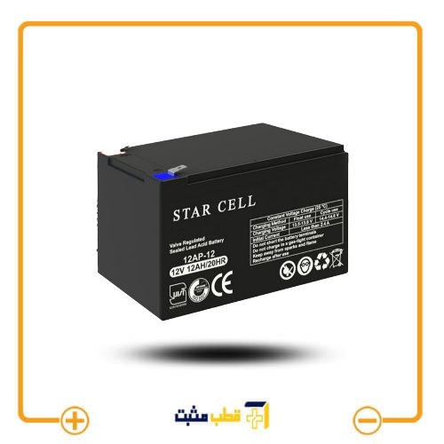 باتری یو پی اس 12 آمپر ساعت استارسل – 12V 12Ah Star Cell — تصویر ۲