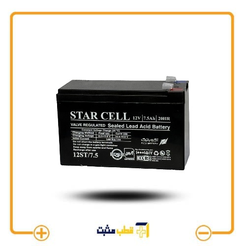 باتری یو پی اس 7.5 آمپر ساعت استار سل – 12V 7.5AH Star Cell — تصویر ۴