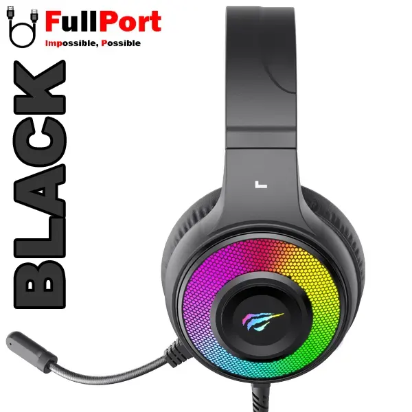 هدست سیم دار گیمینگ برند هویت مدل HVGMH-H2042d-BK — تصویر ۳