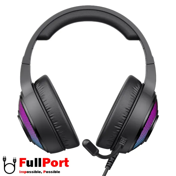 هدست سیم دار گیمینگ برند هویت مدل HVGMH-H2042d-BK — تصویر ۴