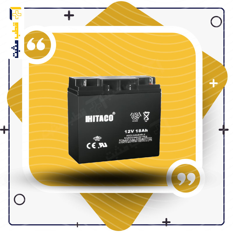 باتری یو پی اس هیتاکو – hitaco HB18-12 12V18 AH — تصویر ۲