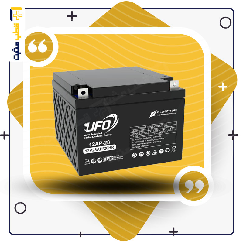 باتری یو پی اس 28 آمپر ساعت یوفو 12V 28AH UFO — تصویر ۲