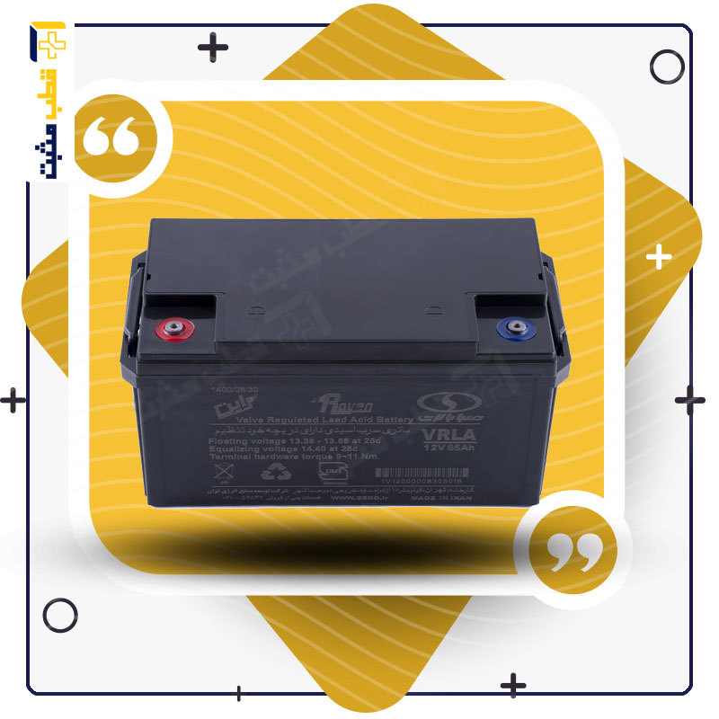 باتری یو پی اس 12 ولت 65 آمپر ساعت صبا – VRLA 12V 65AH SABA — تصویر ۳
