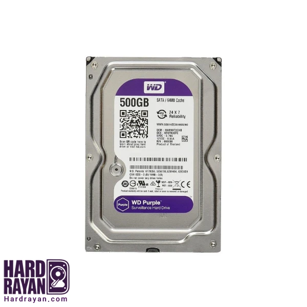 هارد دیسک اینترنال وسترن دیجیتال مدل Purple ظرفیت 500 گیگابایت — تصویر ۳