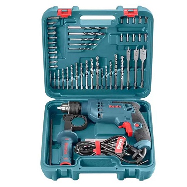 کیت دریل چکشی برقی 52 پارچه رونیکس مدل RS-0006