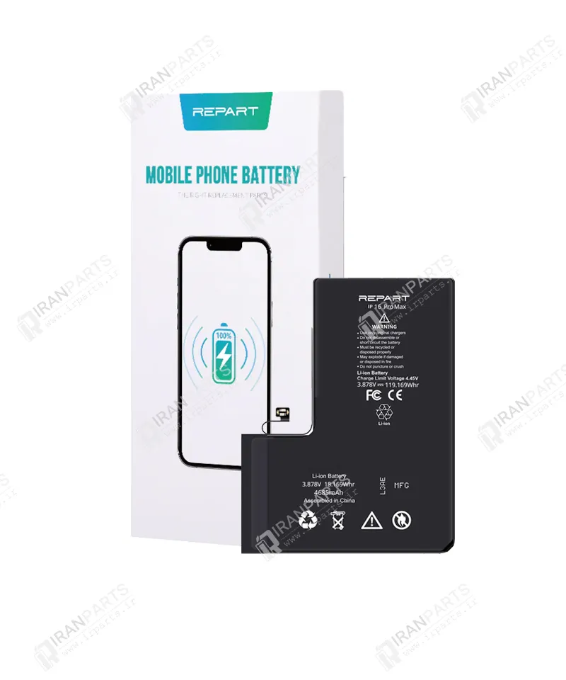باتری آیفون 16 پرو مکس برند ریپارت | iPhone 16 Pro Max Battery — تصویر ۵