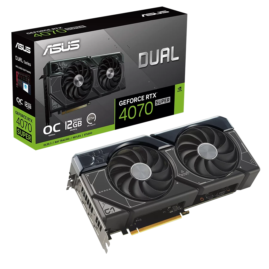 کارت گرافیک ایسوس مدل Dual GeForce RTX 4070 SUPER EVO OC Edition 12GB GDDR6X