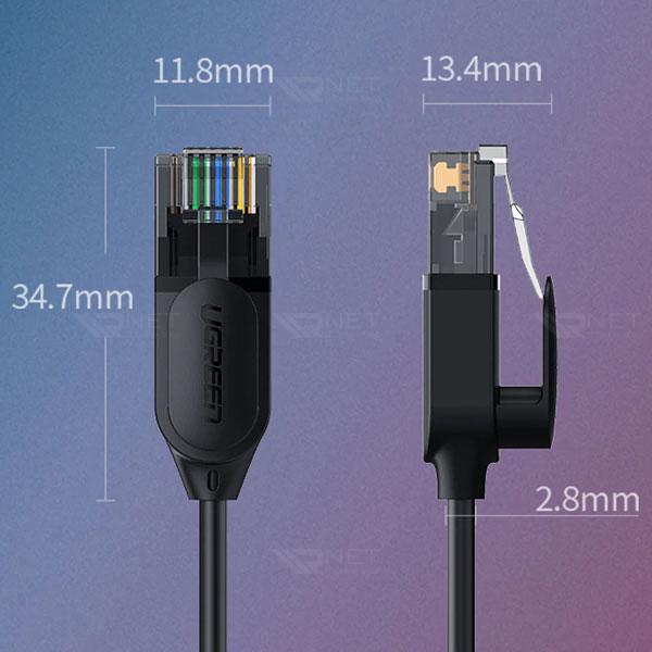 کابل پچ کورد 2 متری اولترا اسلیم یوگرین UGREEN Ugreen NW122-70334 CAT6a UTP — تصویر ۳