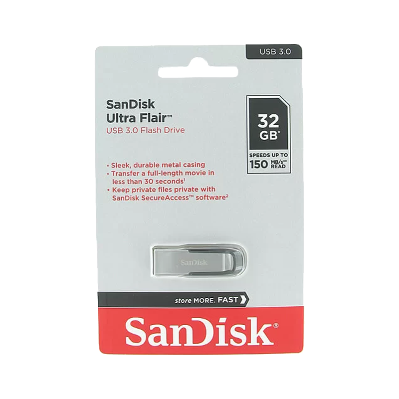 فلش مموری 32 گیگ SanDisk Ultra Flair CZ73 Blue — تصویر ۶