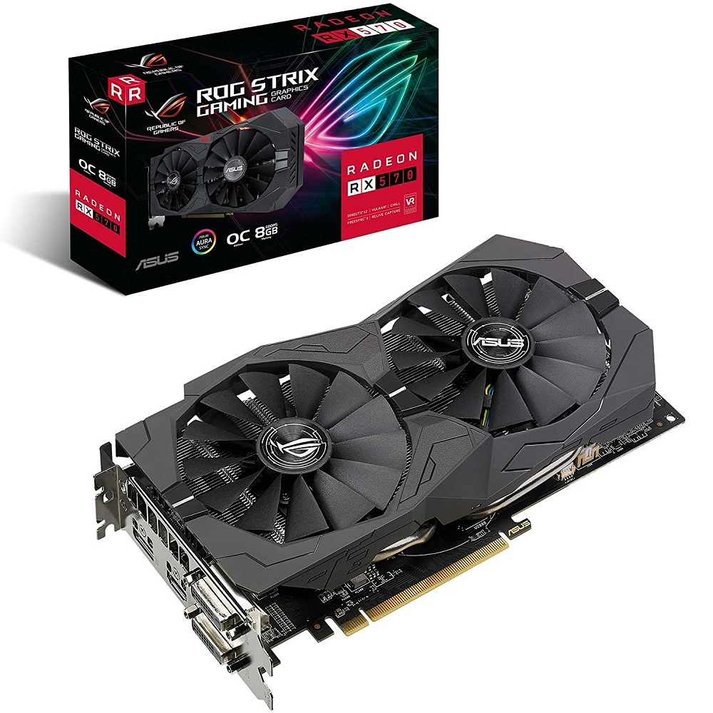 کارت گرافیک استوک ایسوس ASUS ROG STRIX RX570 8G GAMING