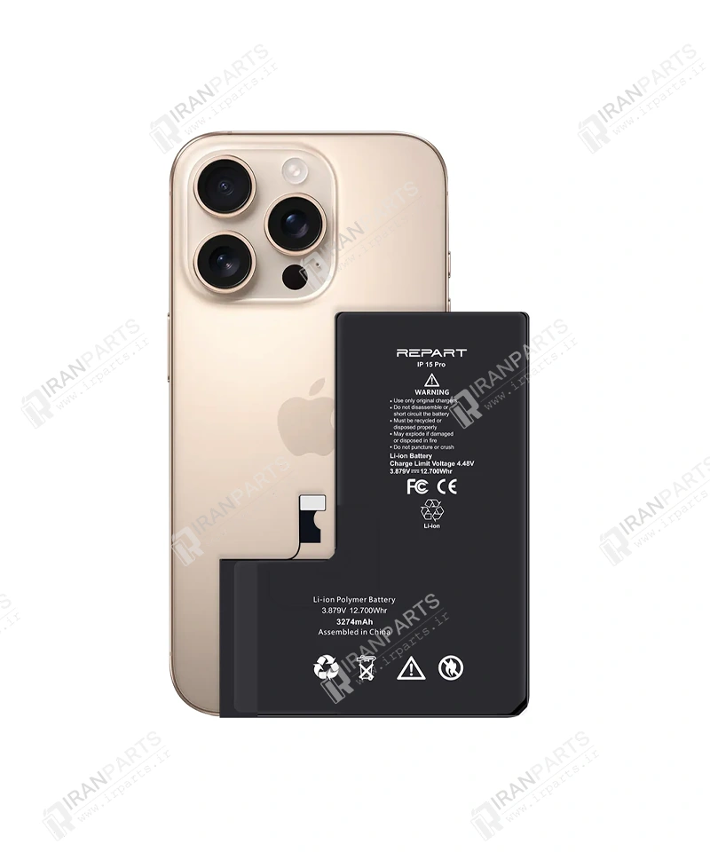 باتری آیفون 15 پرو برند ریپارت | iPhone 15 Pro Battery — تصویر ۲