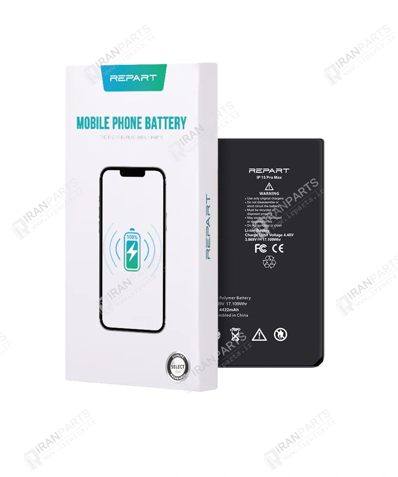 باتری آیفون 15 پرو مکس برند ریپارت | iPhone 15 Pro Max Battery — تصویر ۳