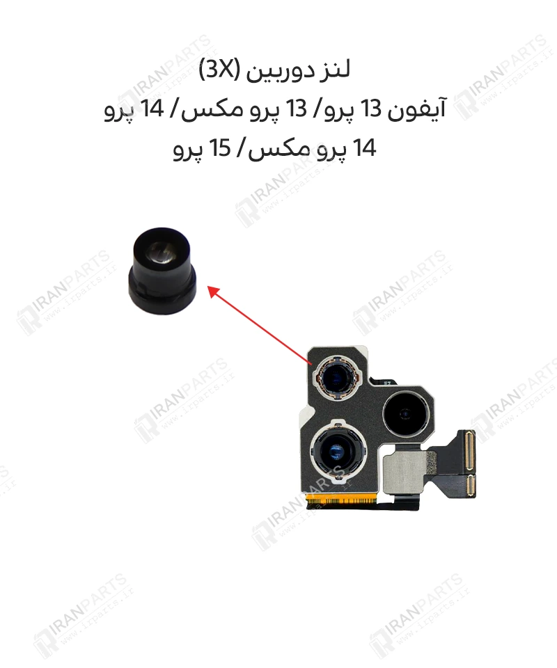لنز دوربین 3X | آیفون 13 پرو، پرومکس/ 14 پرو ، پرومکس/15 پرو — تصویر ۳