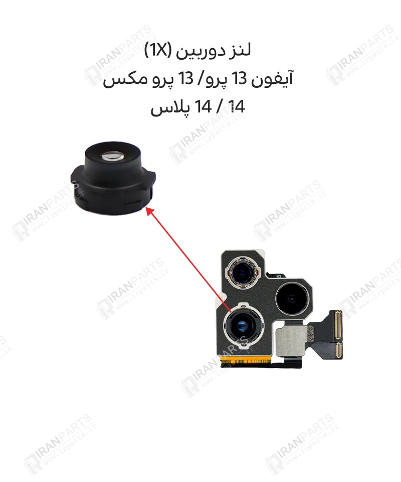 لنز دوربین (1X) – آیفون 14/ 14 پلاس/ 13 پرو/ 13 پرو مکس — تصویر ۳