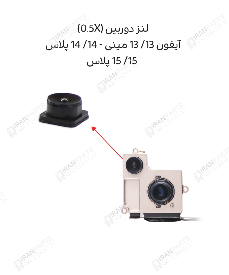 لنز دوربین 0.5X آیفون 13/ 13 مینی/ 14/ 14 پلاس/ 15/ 15 پلاس — تصویر ۳