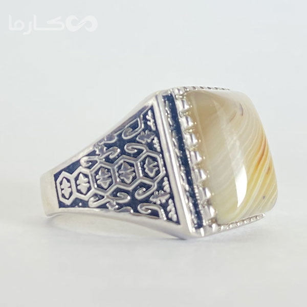 انگشتر عقیق مردانه (کد 1203)