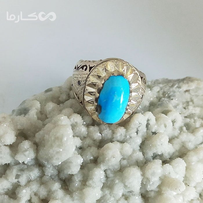 انگشتر فیروزه مردانه (کد 2019) — تصویر ۴