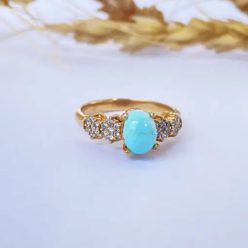 انگشتر فیروزه زنانه (کد 7786) — تصویر ۷