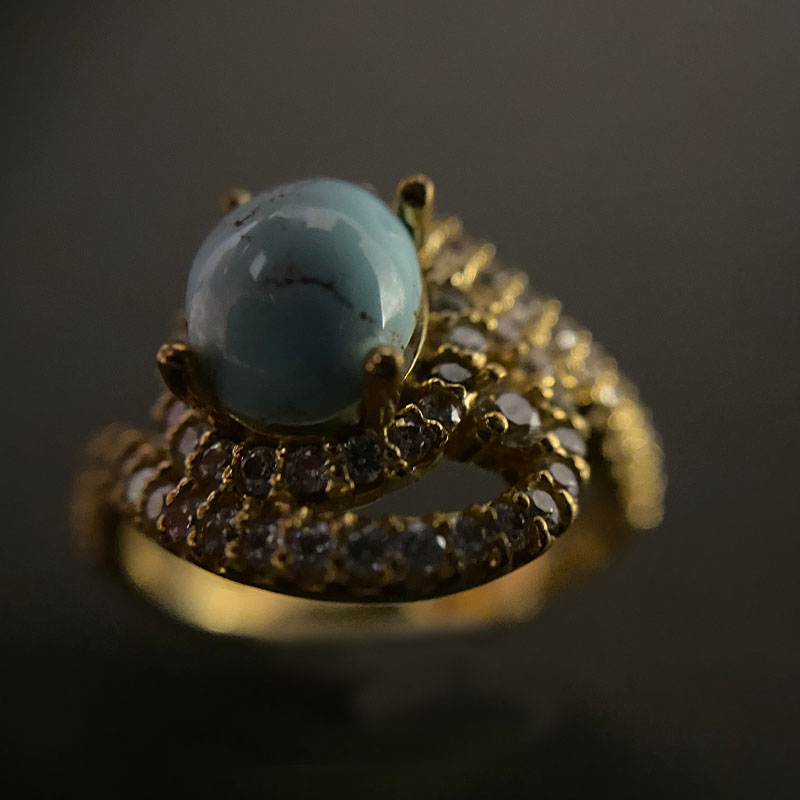 انگشتر فیروزه زنانه (کد 7789) — تصویر ۵