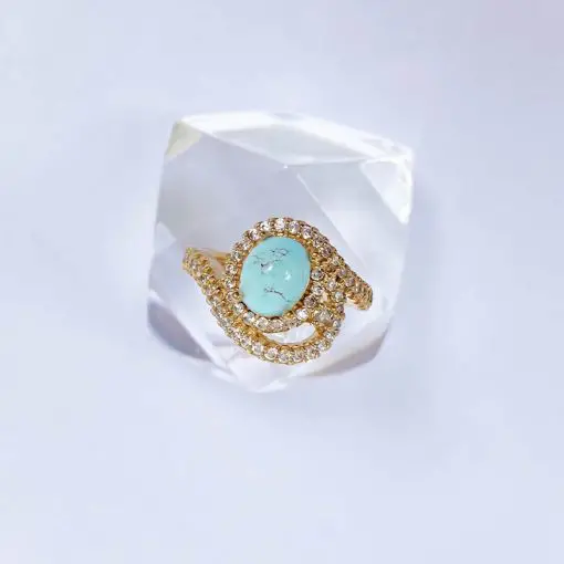 انگشتر فیروزه زنانه (کد 7789) — تصویر ۶