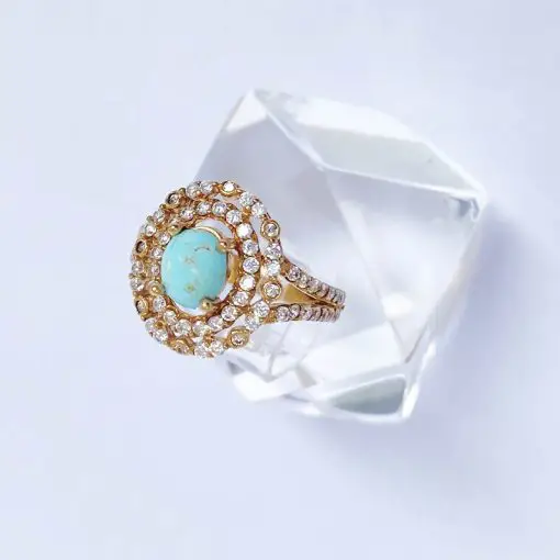 انگشتر فیروزه زنانه (کد 7798) — تصویر ۵
