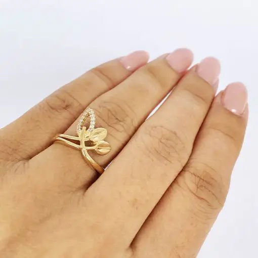 انگشتر طلاروس زنانه (کد 7804) — تصویر ۶