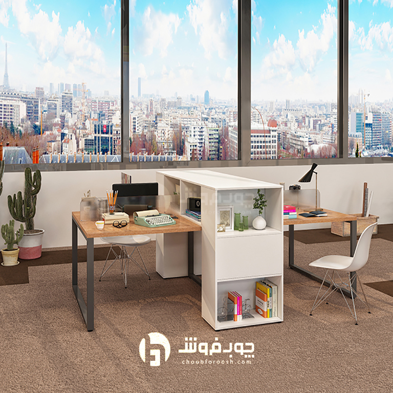 میز کار گروهی کمد دار مدل g119