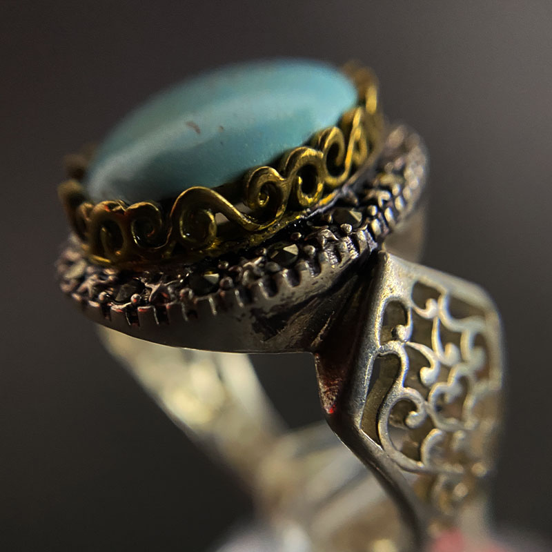 انگشتر فیروزه مردانه (کد 2317)
