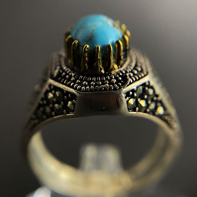 انگشتر فیروزه مردانه (کد 2320) — تصویر ۵