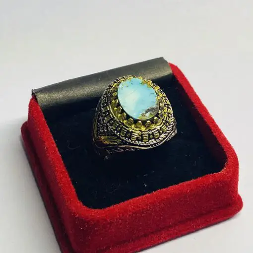 انگشتر فیروزه مردانه (کد 2321) — تصویر ۸