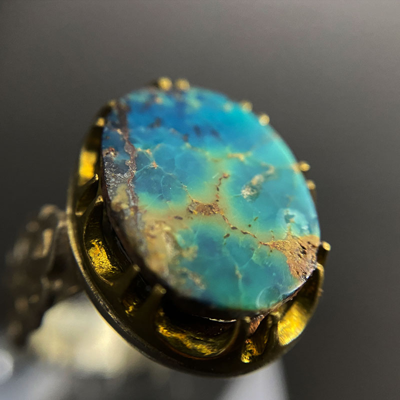 انگشتر فیروزه مردانه (کد 2326) — تصویر ۵