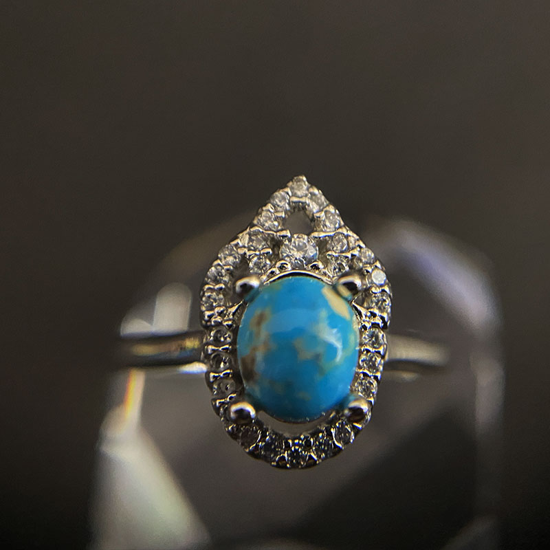انگشتر فیروزه زنانه (کد 2339) — تصویر ۳