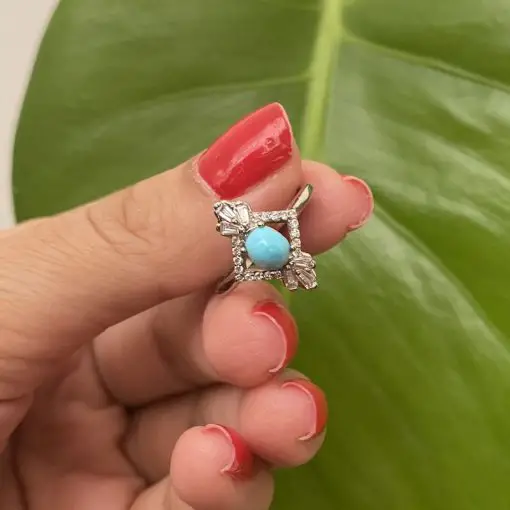 انگشتر فیروزه زنانه (کد 2343) — تصویر ۷