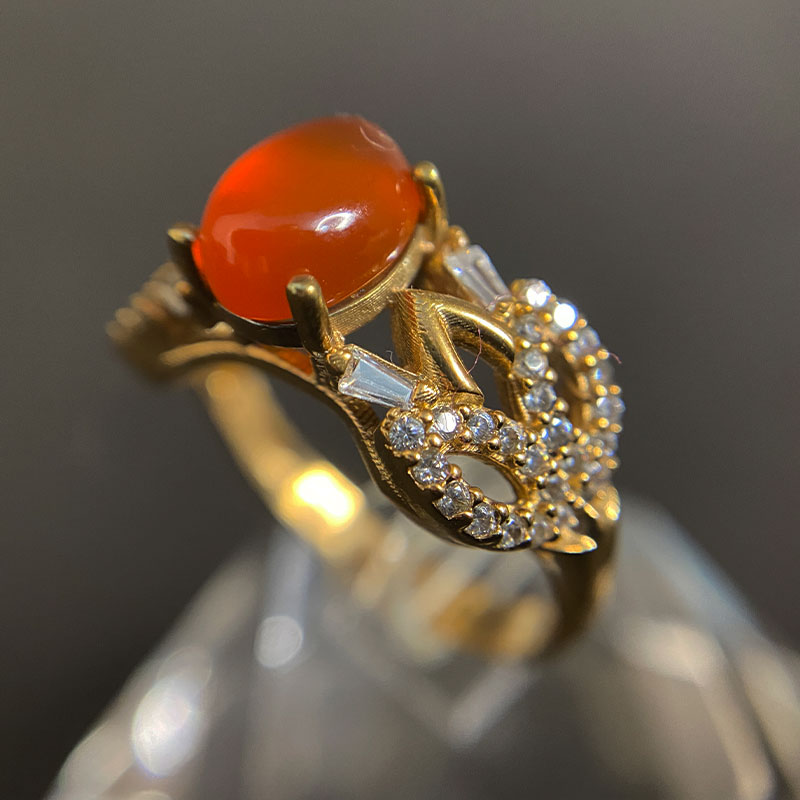 انگشتر زنانه طلاروس (کد 2291)