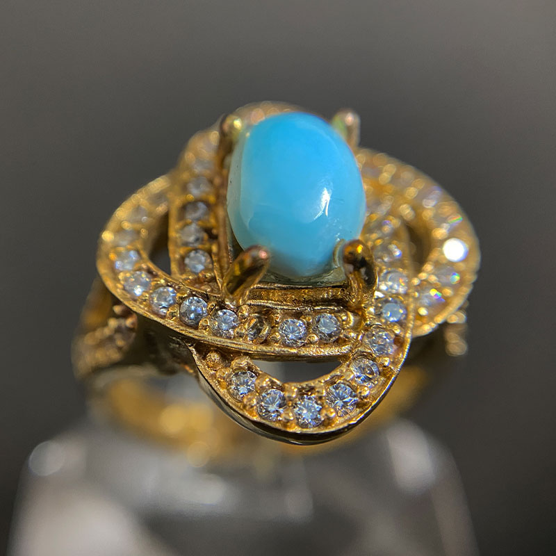 انگشتر زنانه فیروزه (کد 2295) — تصویر ۴