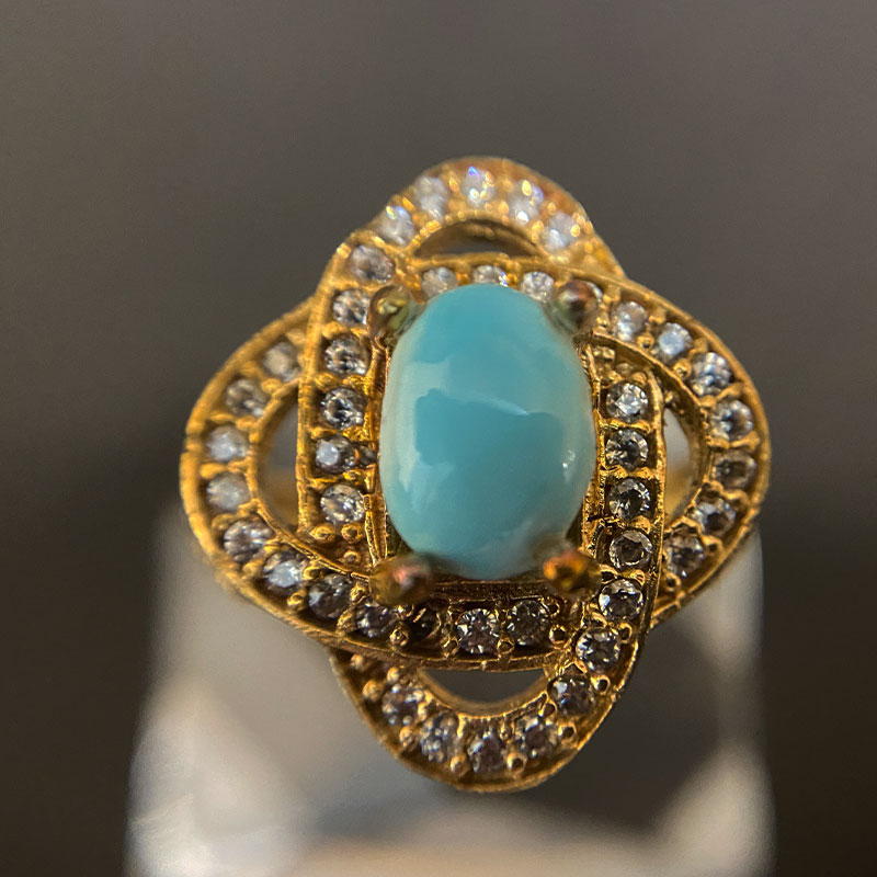 انگشتر زنانه فیروزه (کد 2295) — تصویر ۶
