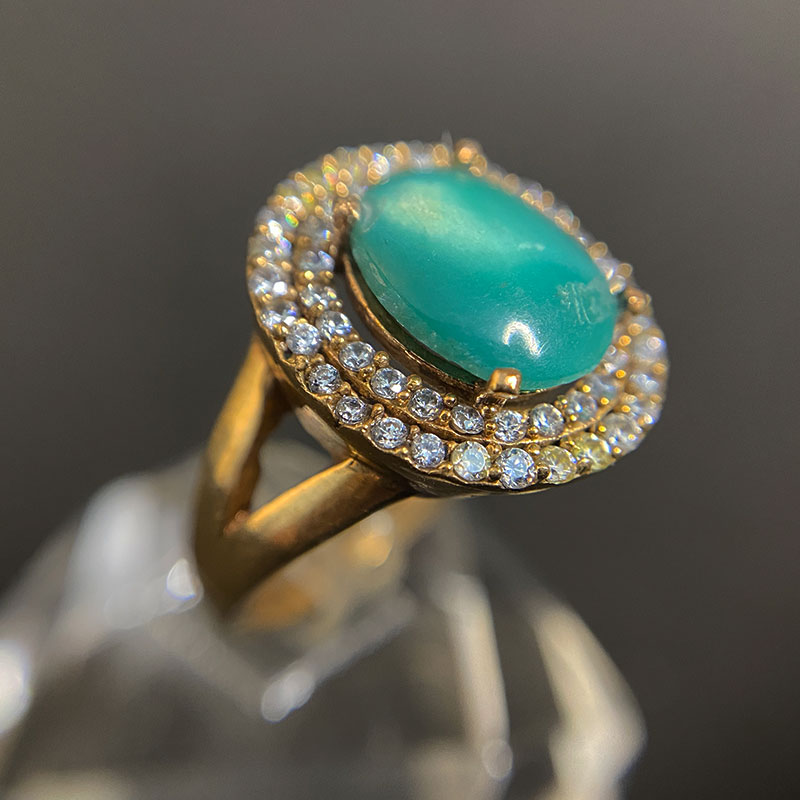 انگشتر زنانه فیروزه (کد 2296) — تصویر ۸