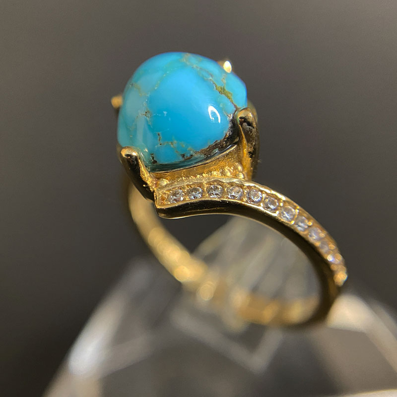 انگشتر زنانه فیروزه (کد 2300) — تصویر ۷