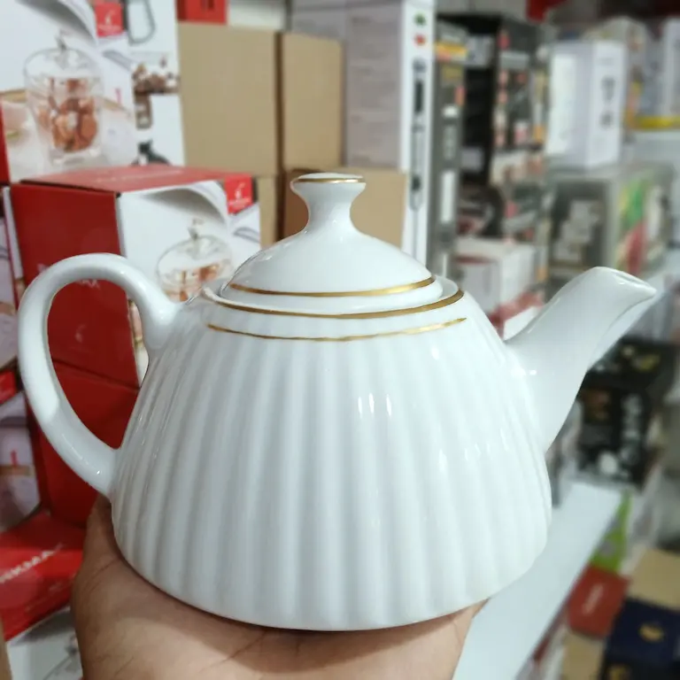 قوری چینی مدل خط دار — تصویر ۵