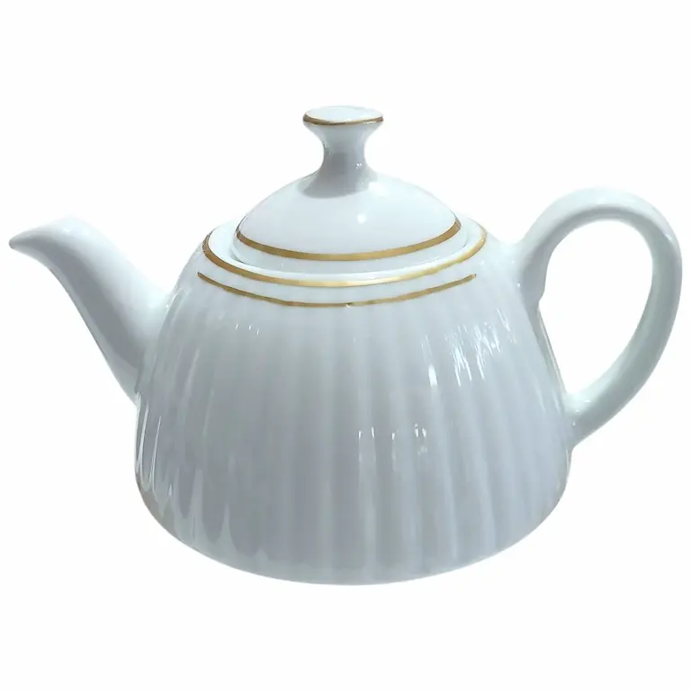 قوری چینی مدل خط دار