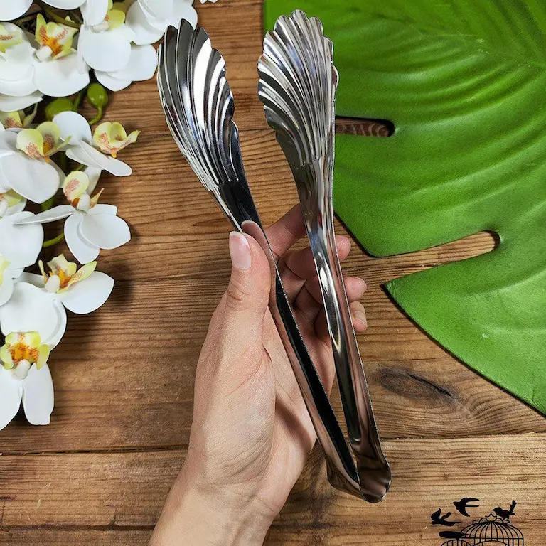 انبر سالاد استیل یونیک لایف مدل صدف — تصویر ۷