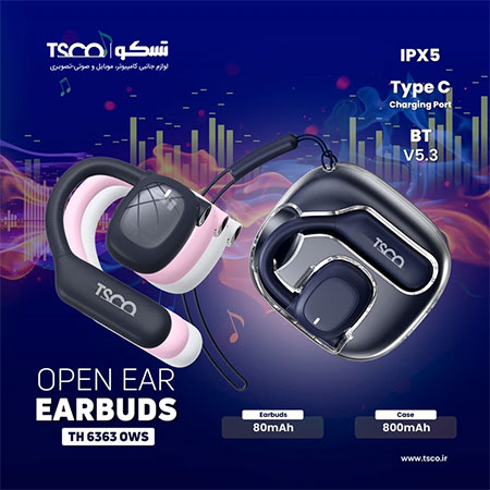 ایربادز بلوتوثی تسکو مدل TH-6363 OWS — تصویر ۶
