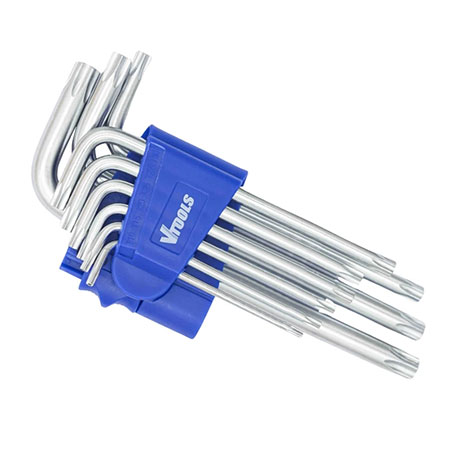 آچار آلن ستاره‌ای بسیار بلند وی تولز مدل VT2166 بسته 9 عددی