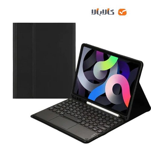 کیف کلاسوری کیبوردار پد موس مناسب تبلت اپل مدلApple iPad Pro 12.9 (2022) — تصویر ۲