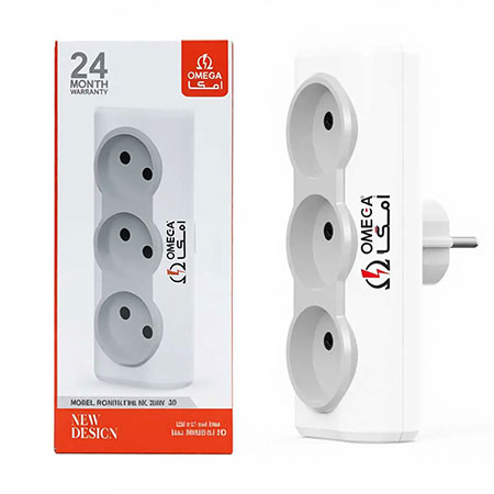 رابط برق 3 خانه دیواری امگا مدل RD3000 — تصویر ۳
