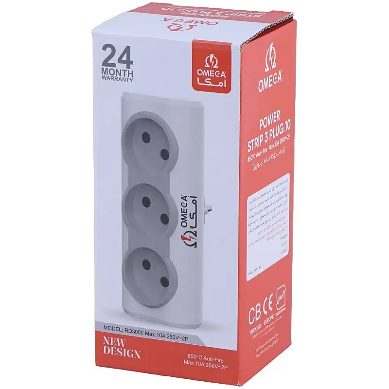 رابط برق 3 خانه دیواری امگا مدل RD3000 — تصویر ۸
