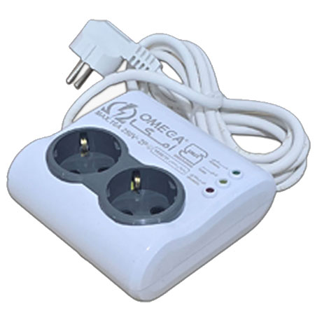 محافظ برق 2 خانه یخچال فریزر ارت دار امگا مغزی سرامیکی مدل P4100