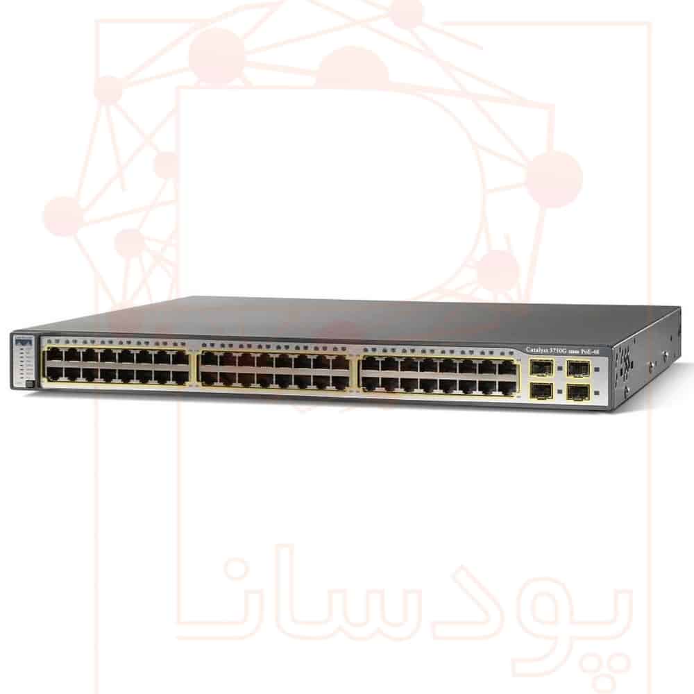 سوئیچ 48 پورت سیسکو WS-C3750G-48PS-S (ریفر) — تصویر ۳