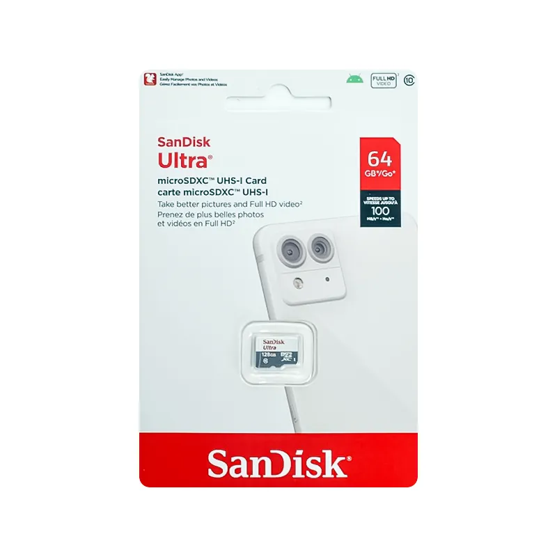 کارت حافظه MicroSDXC سن دیسک Ultra U1 A1 C10 ظرفیت 64 گیگابایت